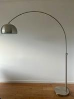 FonQ Noor Booglamp – vloerlamp met gebogen voet – zilver, Ophalen, 200 cm of meer, Zo goed als nieuw, Metaal