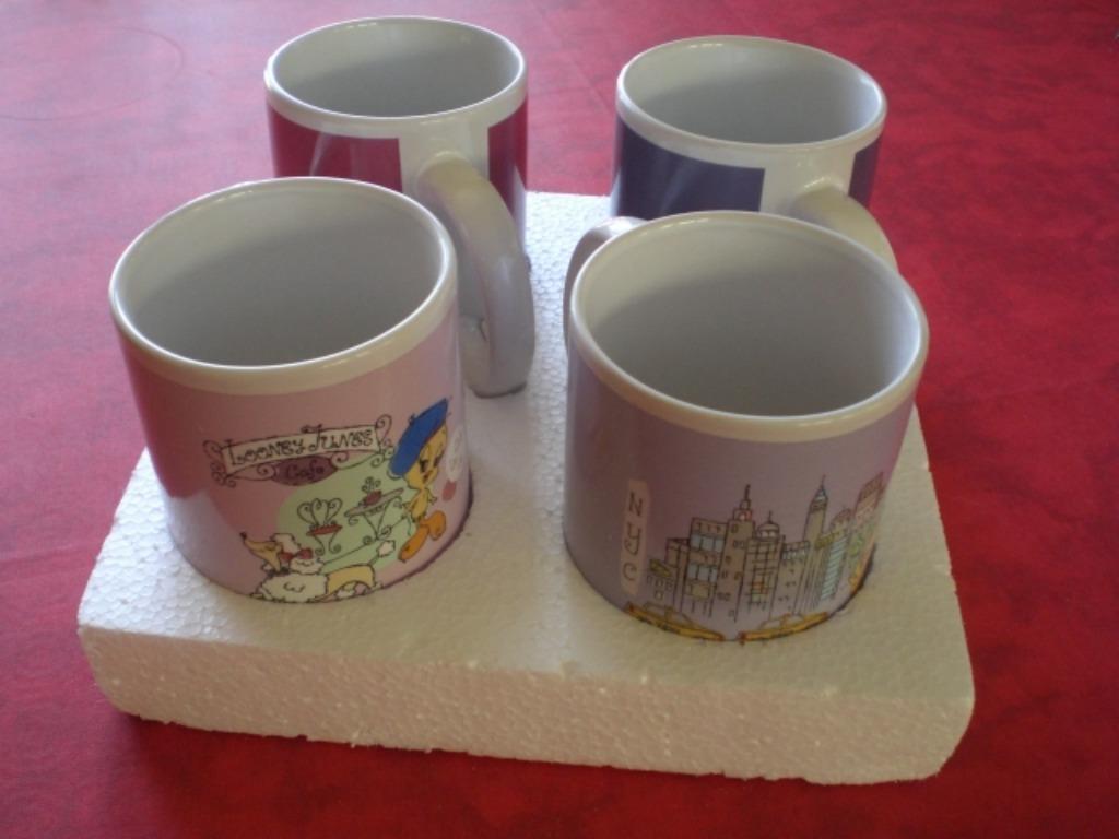 Lot de 4 mugs "Titi", Maison & Meubles, Cuisine | Vaisselle, Enlèvement ou Envoi, Neuf, Autres styles, Autres types