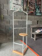 Kledingrek met krukje wit metaal/hout -Kave Home, Ophalen, Gebruikt