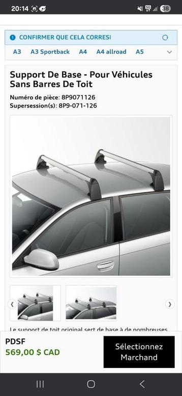 Barre de toit audi, Autos : Divers, Porte-bagages, Enlèvement, Utilisé