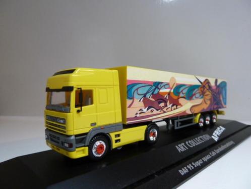 Herpa 1/87 DAF 95XF Art-Truck Africa PC-vitrinebox, Hobby & Loisirs créatifs, Voitures miniatures | 1:87, Comme neuf, Bus ou Camion