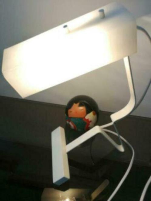 Lampe Perspex blanc tafellamp Loft Indus, Huis en Inrichting, Lampen | Tafellampen, Gebruikt, Hout, Metaal, Ophalen