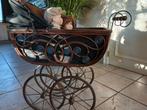 Antieke/retro poppenwagen + 2 poppen, Antiek en Kunst, Ophalen of Verzenden