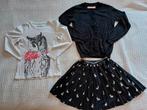 Set rokje, longsleeve en gilet 110-116, Enlèvement ou Envoi, Ensemble, Utilisé, Verschillende merken