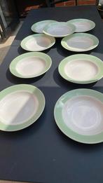 9 diepe pastel borden boch, Antiek en Kunst, Ophalen of Verzenden