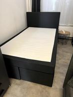 Boxspring 140x200, Huis en Inrichting, Slaapkamer | Boxsprings, Ophalen, Zwart, 140 cm, Zo goed als nieuw