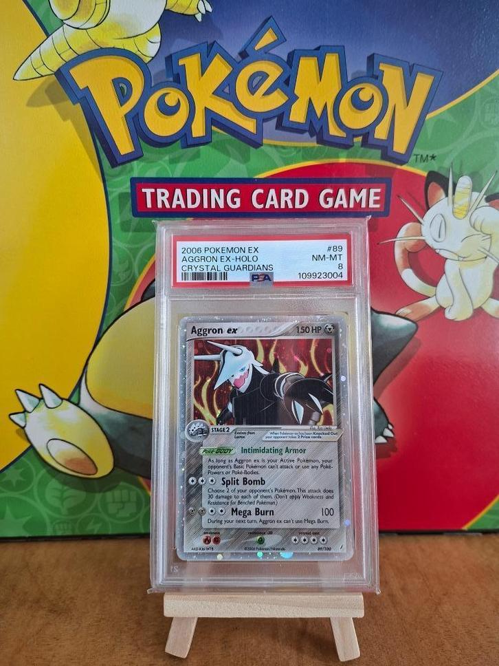 Aggron Ex Crystal Guardians PSA 8, Hobby en Vrije tijd, Verzamelkaartspellen | Pokémon, Nieuw, Losse kaart, Foil, Ophalen of Verzenden