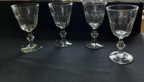 4 grands verres Français ,1850-1900., Antiek en Kunst, Antiek | Glaswerk en Kristal, Ophalen of Verzenden