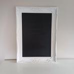 Klassieke witte lijst met krijtbord – 55 x 74 cm, Ophalen, Zo goed als nieuw, Krijtbord