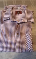 paars wit geruit hemd  mt M, Kleding | Heren, Overhemden, Ophalen of Verzenden, Zo goed als nieuw, Wit