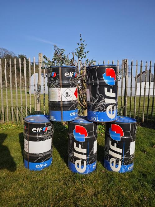 Prijs verlaagd: gebruikte metalen vaten ELF 50L (racefuel), Doe-het-zelf en Bouw, Containers, Ophalen
