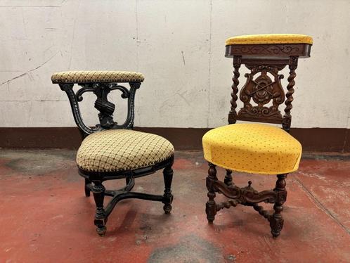 Pour amateur de cigares, 2 fumeuses / sièges XIXe siècle, Antiek en Kunst, Kunst | Beelden en Houtsnijwerken, Ophalen