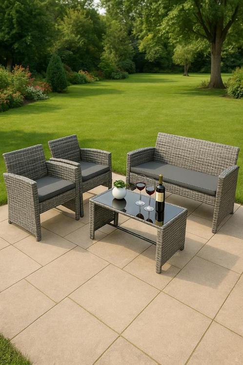 Nieuw tuinmeubilair, Tuin en Terras, Tuinsets en Loungesets, Nieuw, Tuinset, Rotan, 5 zitplaatsen, Bijzettafel, Stoel, Verzenden