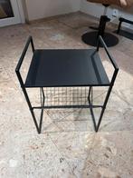 Stijlvolle zwarte bijzettafel /  opbergmand, Huis en Inrichting, Tafels | Bijzettafels, Ophalen, Gebruikt, Vierkant