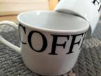 Set van 2 koffie kopjes met opdruk Coffee, Enlèvement, Utilisé, Tasse(s) et/ou soucoupe(s)