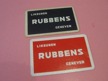 2 oude speelkaarten Likeuren Rubbens , Zele (238) beschikbaar voor biedingen
