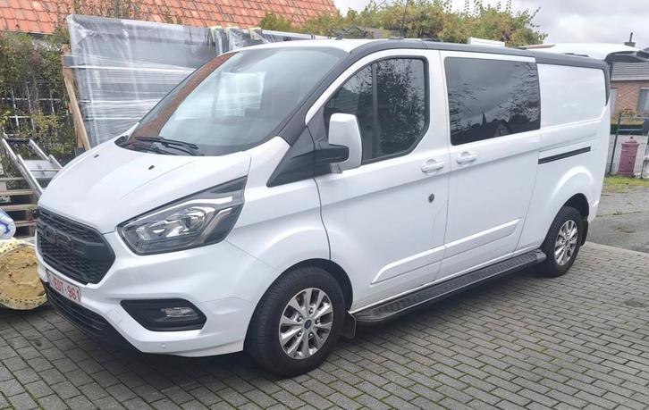 Ford Transit Custom, double cabine, boit automatic, Diesel, Auto's, Bestelwagens en Lichte vracht, Particulier, ABS, Achteruitrijcamera