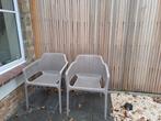 2 tuinstoelen  kleur cappucino, Tuin en Terras, Ophalen, Gebruikt, Kunststof, Stapelbaar
