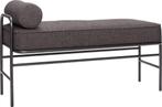 Hubsch Bank metaal/hout - zwart inclusief kussens, Huis en Inrichting, Ophalen, Metaal, Minder dan 75 cm, 150 tot 200 cm