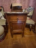 Nachtkastje met marmer bovenstuk, Huis en Inrichting, Ophalen, Zo goed als nieuw