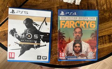 Ghost of Tsushima + Farcry 6 - PS5, Enlèvement ou Envoi, Comme neuf
