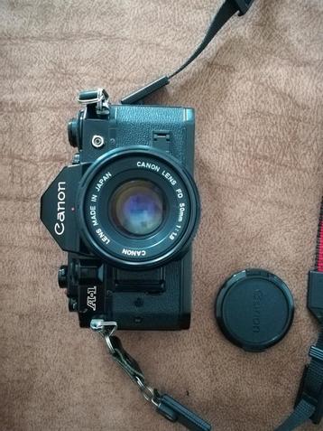 Canon A1 camera met 50mm lens, Audio, Tv en Foto, Ophalen of Verzenden, Zo goed als nieuw, Spiegelreflex, Canon