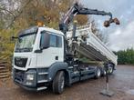 MAN TGS 35.460 tridem kipper + HIAB 232 E3 (2019) + remote, Auto's, Vrachtwagens, Automaat, 338 kW, MAN, Wit