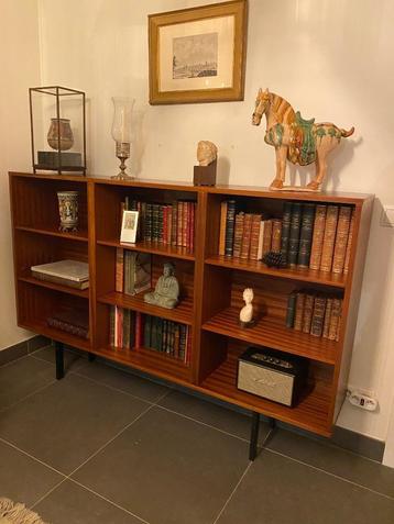 Pierre Guariche Lage boekenkast bibliotheek ca. 1960 vintage beschikbaar voor biedingen