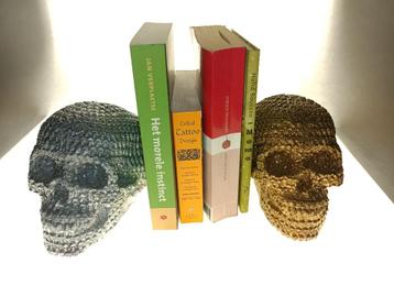 3 serre-livres idvv human skulls - SOLDES !