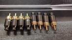 8 x Korte Rca plug verguld om zelf je kabel te maken nieuw, Overige merken, Verzenden, Nieuw, 120 watt of meer