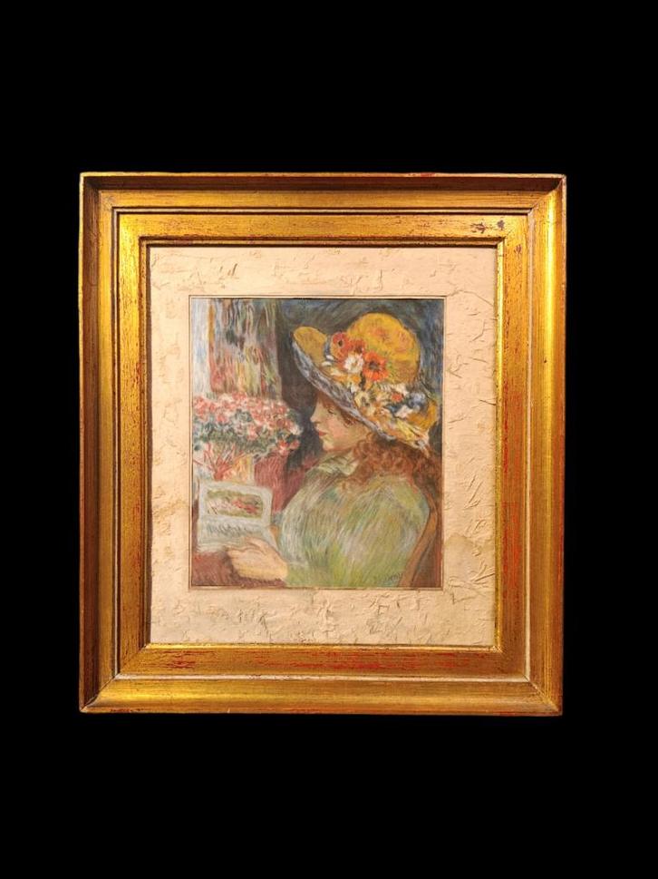 RENOIR Auguste, Jeune fille lisant , 1880. "D'après"., Antiquités & Art, Art | Dessins & Photographie, Enlèvement ou Envoi