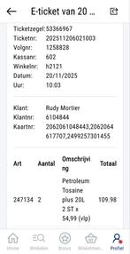 2 BIDONS TOSAÏNE PLUS PETROLEUM VAN 20 LITER, Bricolage & Construction, Enlèvement