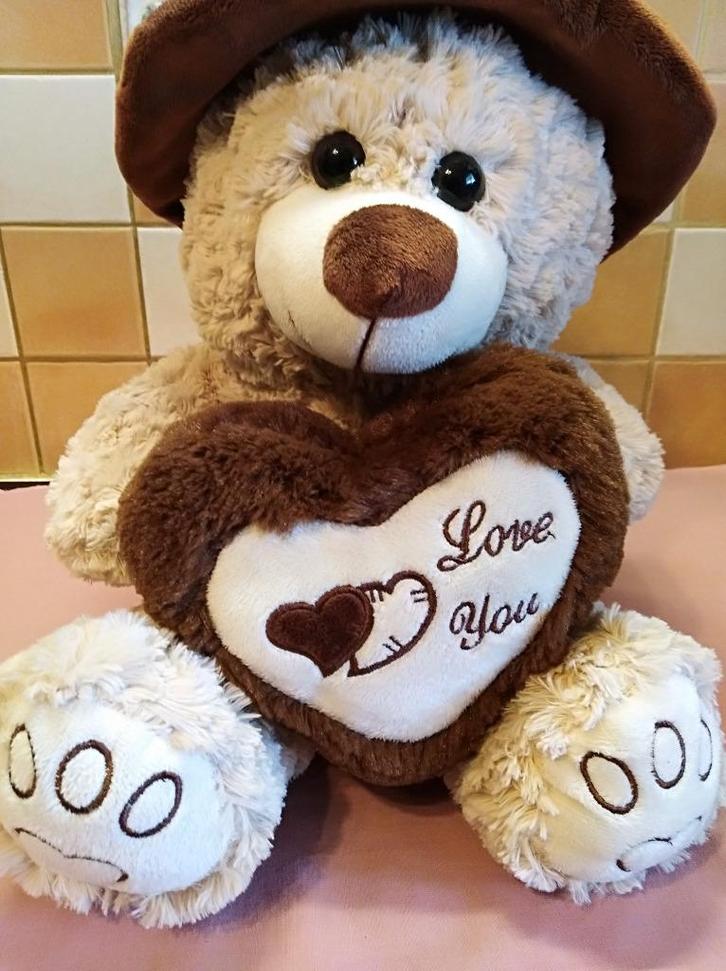 Teddy! Heel zachte knuffelbeer., Kinderen en Baby's, Speelgoed | Knuffels en Pluche, Nieuw, Beer, Ophalen