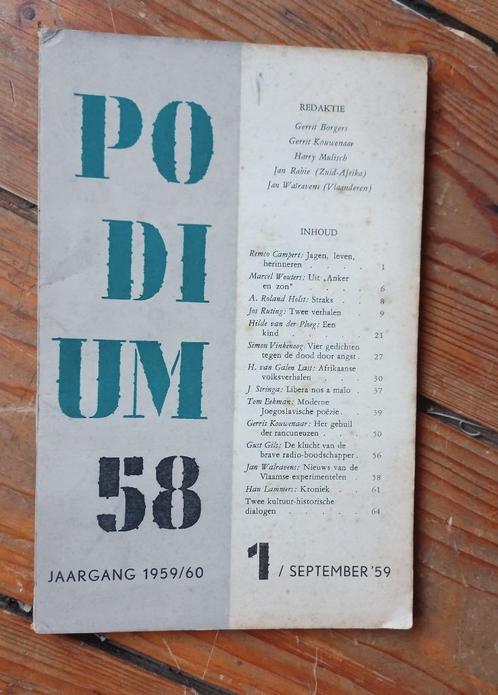 Podium 58 Gust Gils Remco Campert Jan Walravens Tone Brulin, Verzamelen, Tijdschriften, Kranten en Knipsels, Tijdschrift, Ophalen of Verzenden