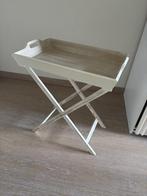 Bijzettafel met plooibare voet en plateau, Huis en Inrichting, Ophalen, 55 tot 75 cm, 60 cm of meer, Rechthoekig