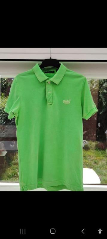 Appelgroen poloshirt maat 42 Superdry beschikbaar voor biedingen