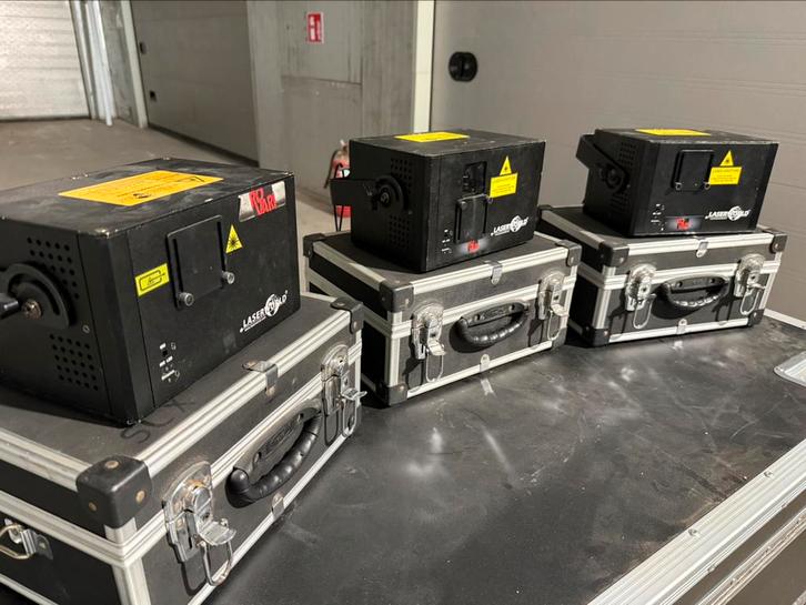 3x Laserworld CS-1000RGB MK2 RGB-lasers – in nette staat, Muziek en Instrumenten, Licht en Laser, Ophalen