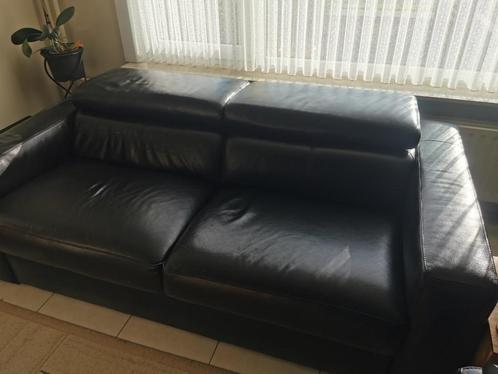 Zetel 3-zit, Huis en Inrichting, Zetels | Zetels, Gebruikt, Rechte bank, Driepersoons, 150 tot 200 cm, 75 tot 100 cm, Leer, Ophalen