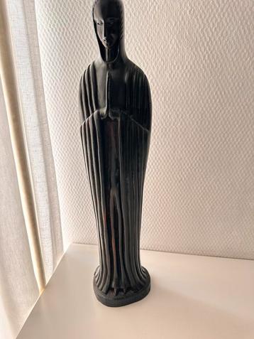 Grote zwarte Madonna in echt Ebbenhout beschikbaar voor biedingen