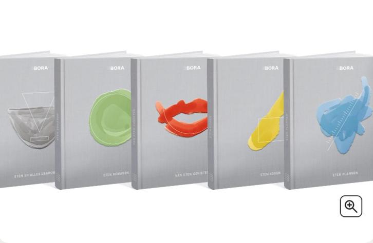 5-delige boekenreeks ‘Food’ van BORA: € 50, Boeken, Kookboeken, Nieuw, Ophalen of Verzenden