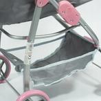Poppenwagen Grijs roze 37x69x18, Kinderen en Baby's, Ophalen of Verzenden, Nieuw, Babypop