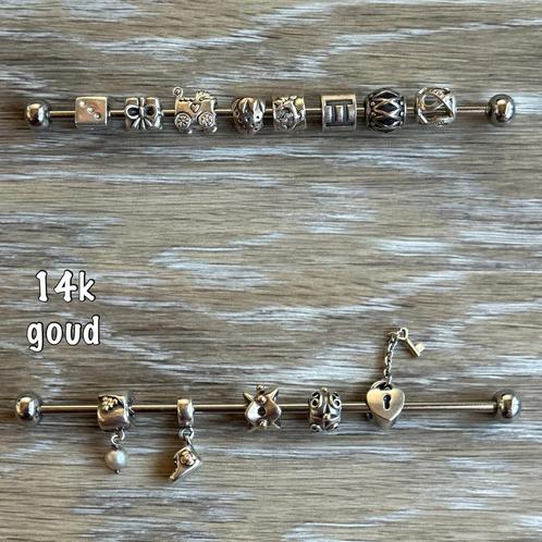 Zilveren Pandora armbanden en bedels, uitstekende staat, Handtassen en Accessoires, Bedels, Zo goed als nieuw, Ophalen