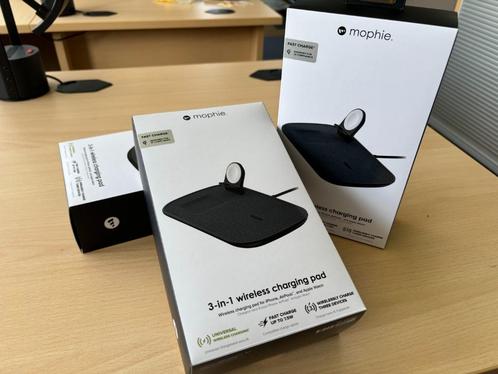 Mophie 3-in-1 Wireless Charging Pad - spotprijsje!, Télécoms, Téléphonie mobile | Chargeurs pour téléphone, Utilisé, Apple iPhone