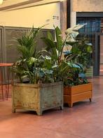 Stalen Bloembak, Ophalen, Gebruikt, Metaal, 60 tot 100 cm