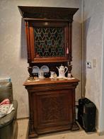 Antieke vitrinekast met loodglas, Antiek en Kunst, Ophalen