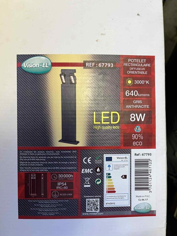 tuinverlichting, Tuin en Terras, Buitenverlichting, Nieuw, Staande lamp, Aluminium, Minder dan 50 watt, Netvoeding, Led, Ophalen