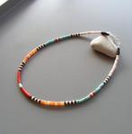 Indiaanse ketting voor dames in turkoois, koraal, parelmoer, Handtassen en Accessoires, Kettingen, Nieuw, Oranje, Ophalen of Verzenden