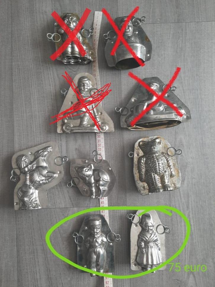 Diverse oude chocoladevorm Et Metro Deurne, Antiek en Kunst, Curiosa en Brocante, Ophalen