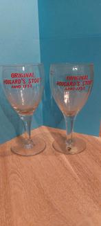 2 stuks Original Hougard's stout    anno  1753  Facettenglas, Verzamelen, Biermerken, Ophalen of Verzenden, Gebruikt, Glas of Glazen