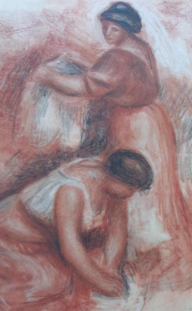 AUGUSTE RENOIR / WASSENDE VROUWEN / KLEURLITHO / 53x40cm, Antiek en Kunst, Kunst | Litho's en Zeefdrukken, Ophalen of Verzenden